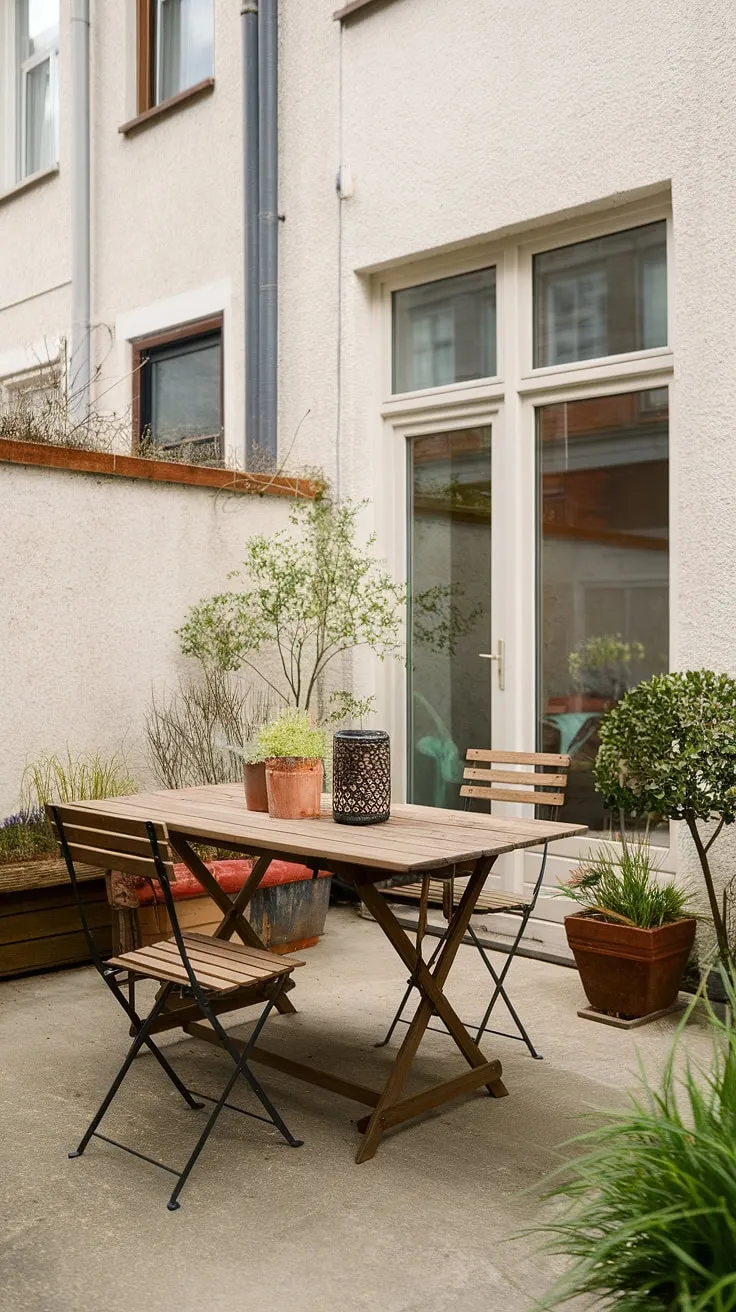 Imagine unwinding after a long day in your own private sanctuary. This terrace pool and hot tub combination, nestled amongst lush greenery with a stunning city skyline backdrop, defines sophisticated outdoor living.  Find inspiration for your own plunge pool and hot tub ideas with this stunning small rooftop pool and plunge pool patio.  The perfect blend of relaxation and urban chic.