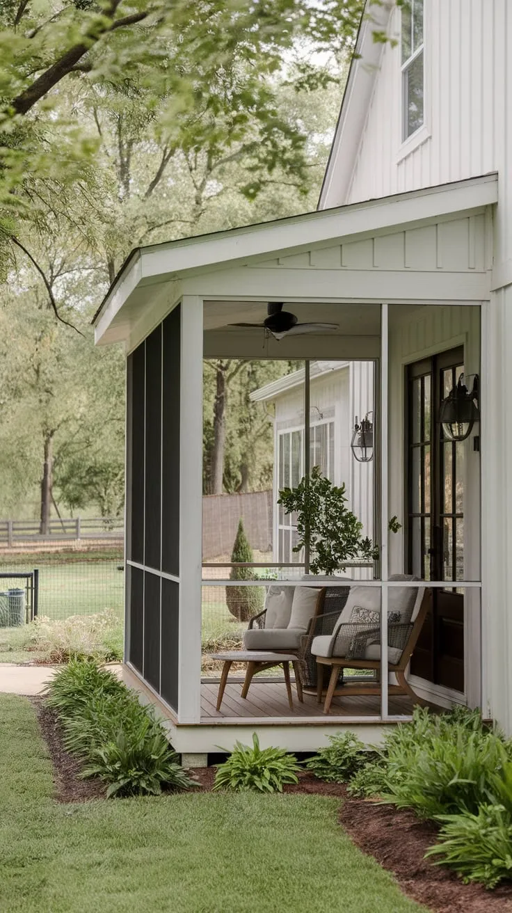 Cozy Modern Farmhouse with a Screened-In Porch