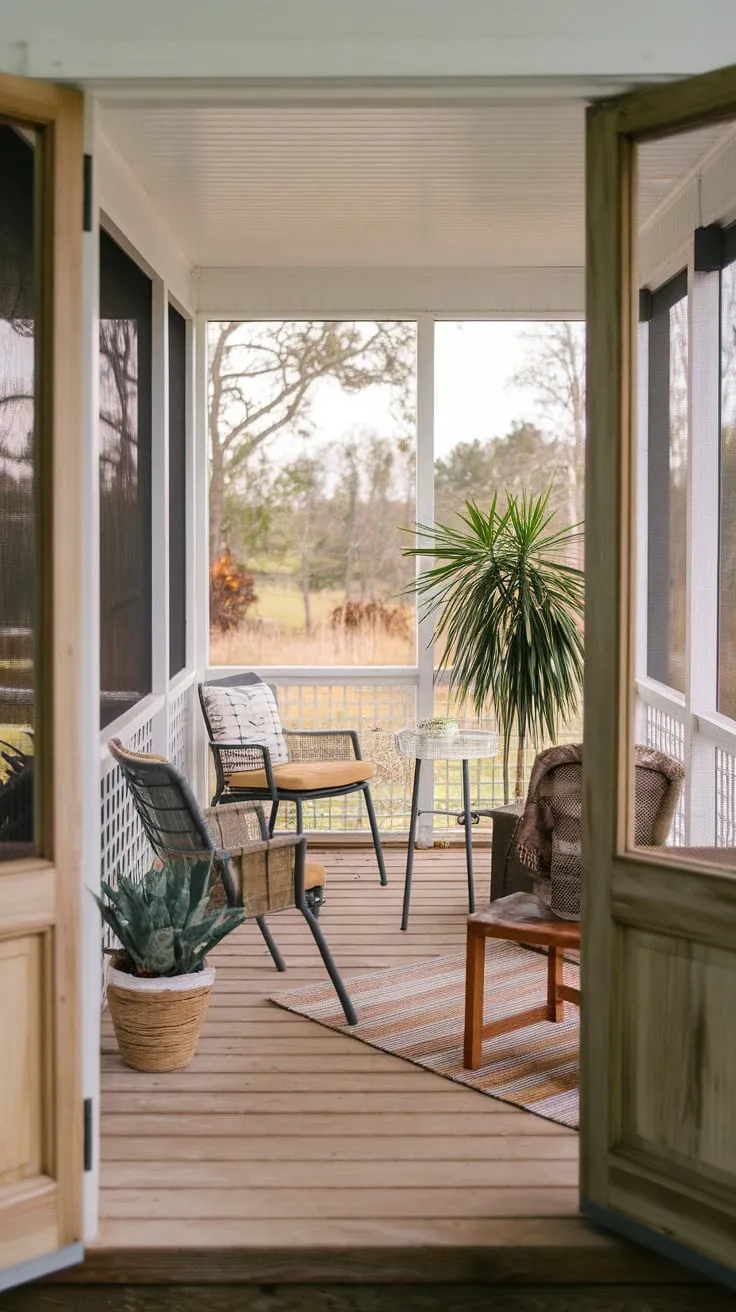 Cozy Nature-Inspired Small Porch Escape