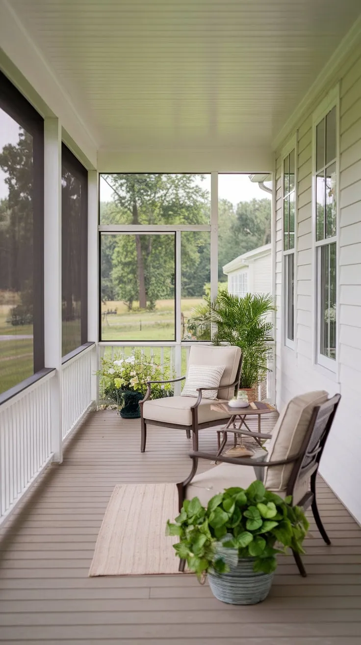 Charming Small Porch with Lush Views