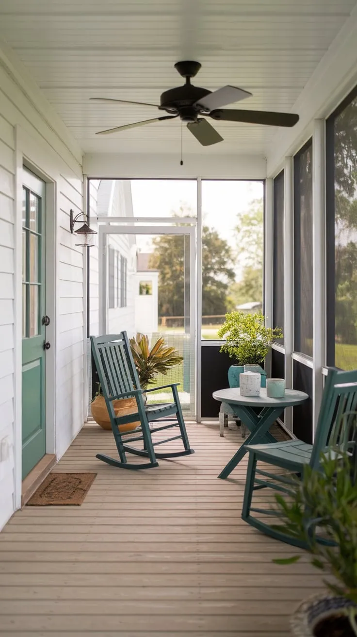 Cozy Small Porch with Farmhouse Flair