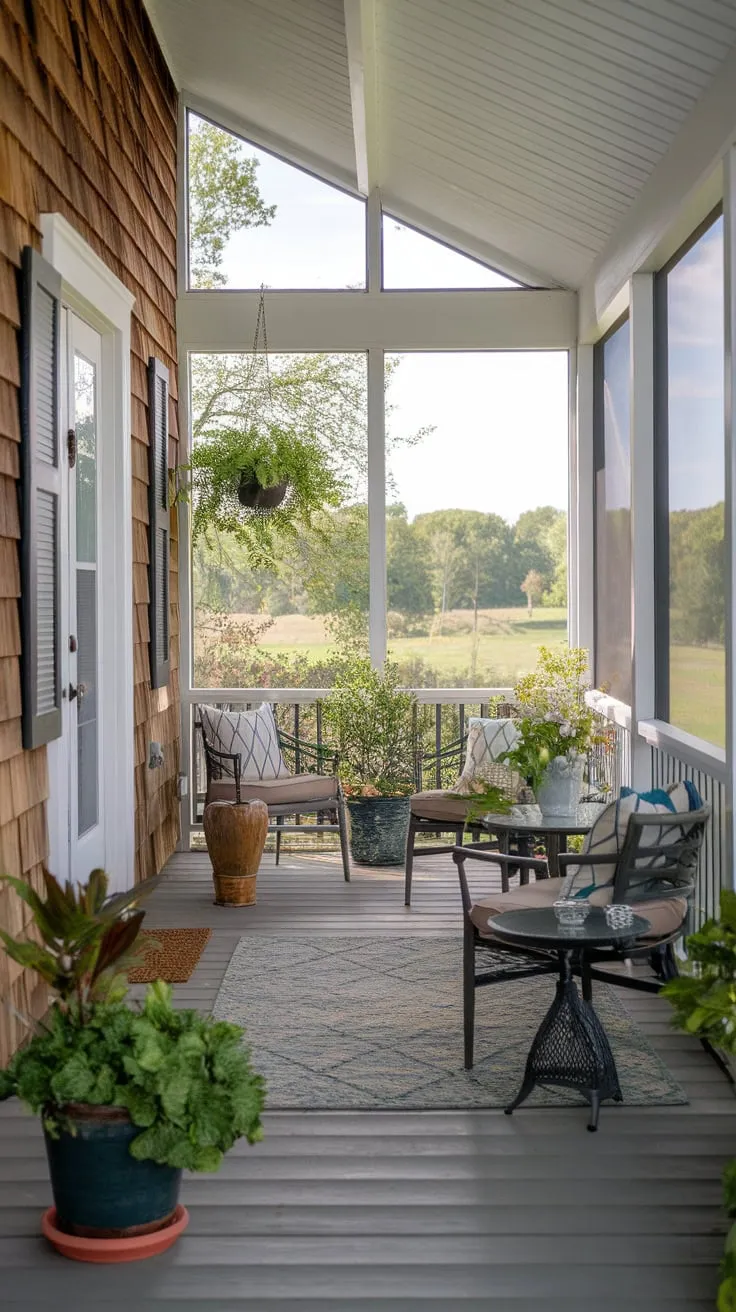 Cozy Farmhouse Porch Oasis