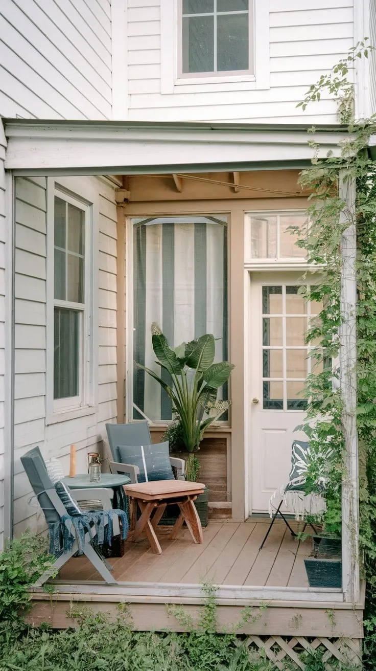Charming Serenity of a Small Screened Porch