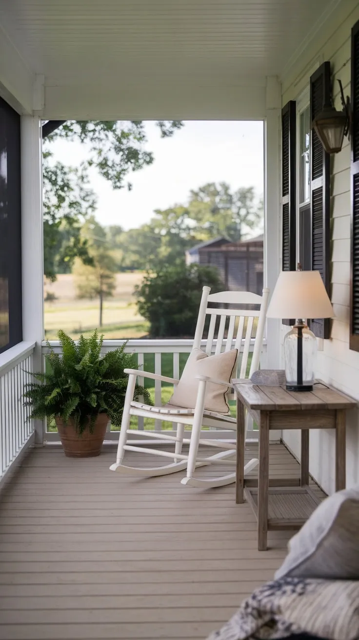 Cozy Farmhouse Porch Retreat