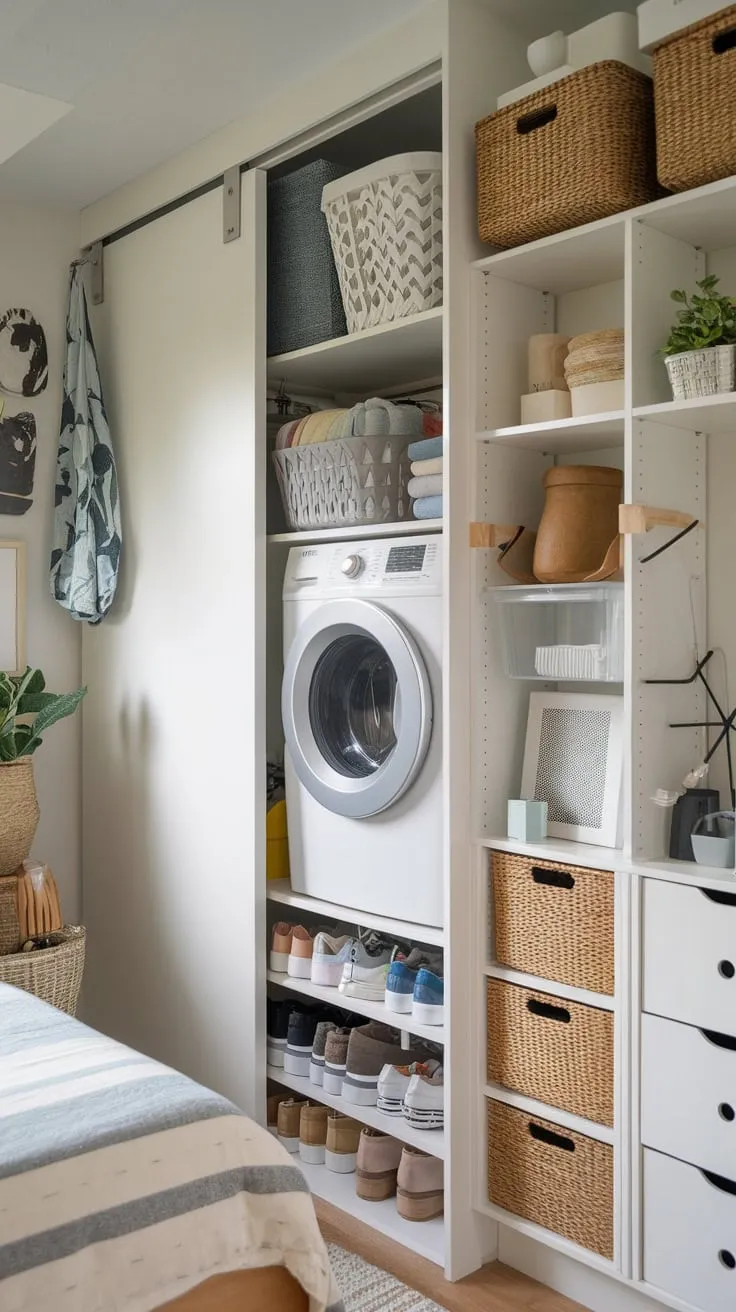 Transform a cramped storage room into an organized haven using innovative hidden storage, vertical shelving, and a custom-built cabinet, maximizing every inch of space.