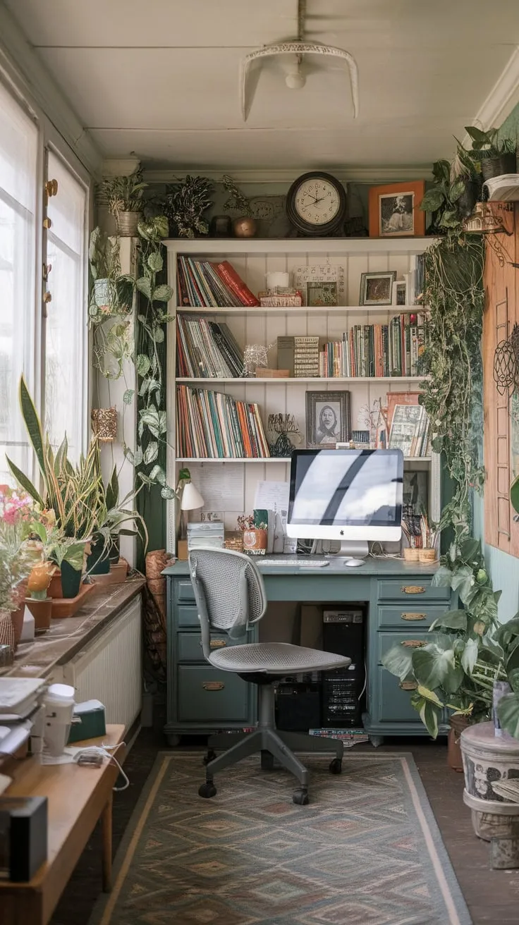 My small sunroom office: where productivity meets tranquility.