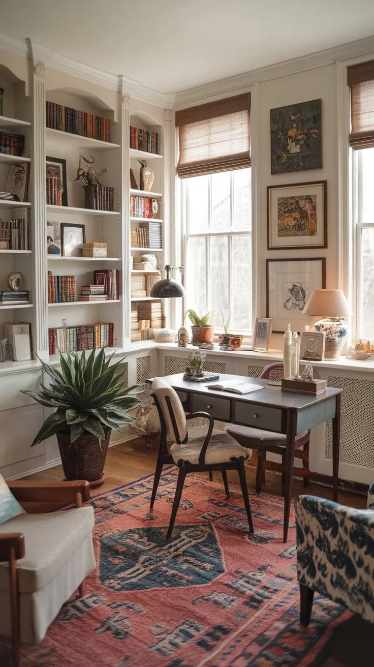 My small sunroom office: maximum charm, minimum square footage.