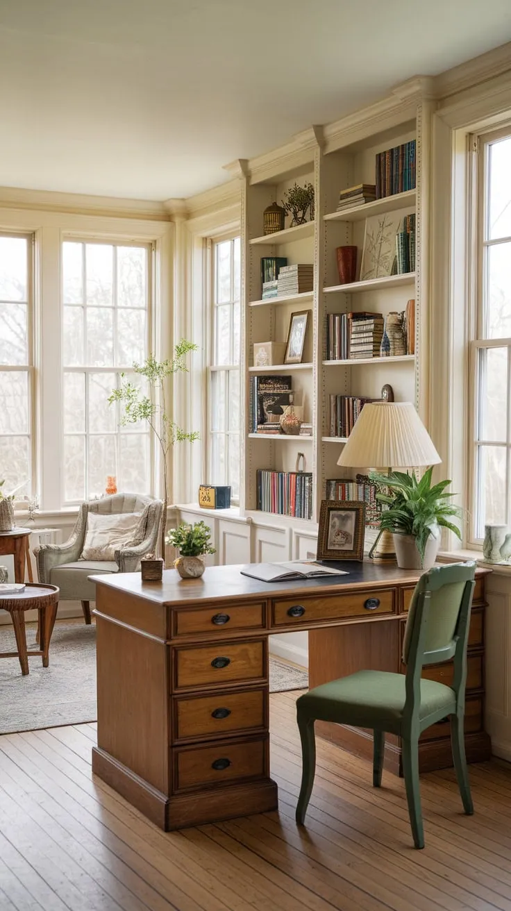 Productivity blooms in this cozy, sun-drenched haven.