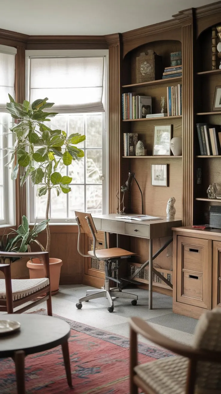 Cozy corners &#038; big ideas bloom in my tiny sunroom office.
