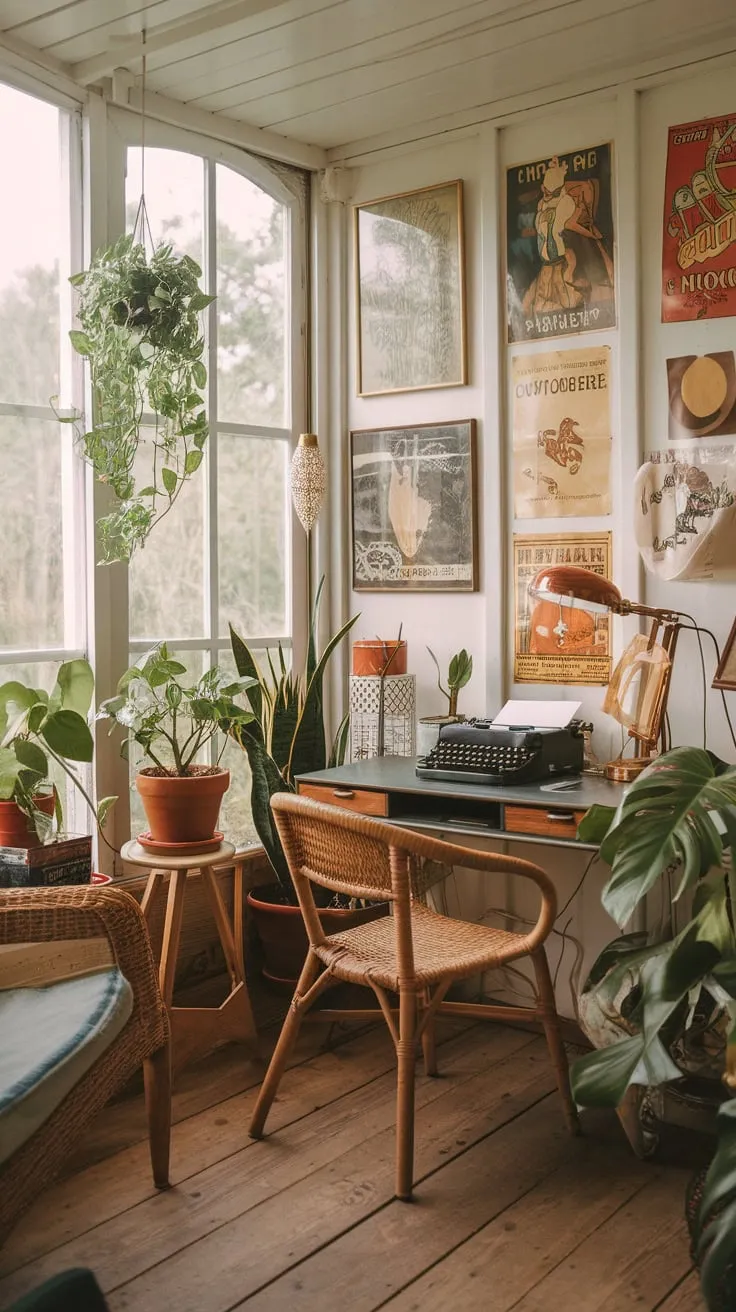 Small space, big inspiration: this sunroom office is my happy place.