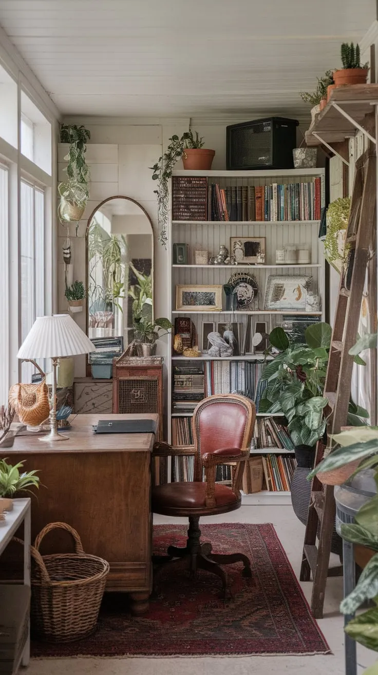 My happy place: a small sunroom, overflowing with work and wonder.