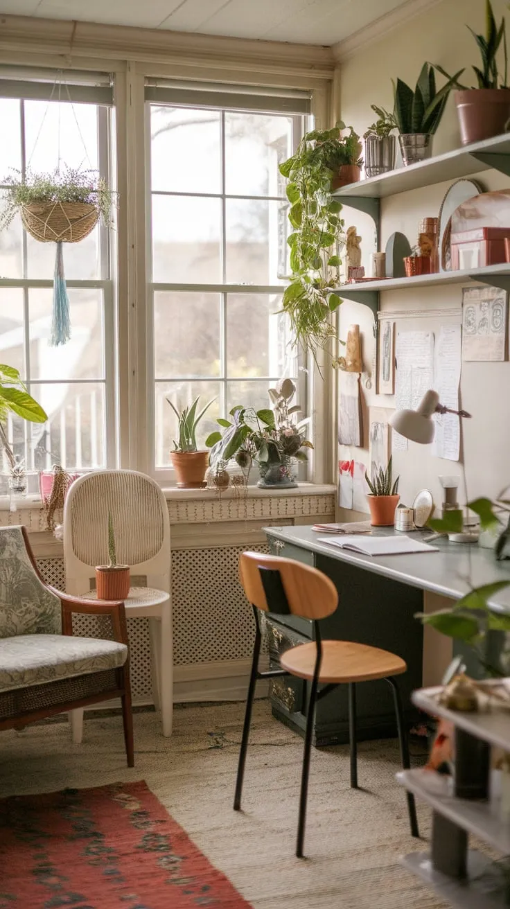 Sunshine, plants, and paperwork—my ideal workspace.