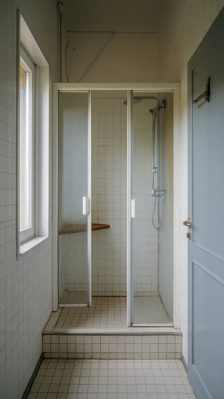 Clever small bath shower ideas shine in this tiny shower room. The bathroom with shower cubicle is a testament to efficient design, making the most of a small washroom. Note the small bathroom with window, a key element in brightening this ensuite bathroom. Perfect for those seeking tiny bathroom ideas, this half bathroom with shower proves that size isn't everything.