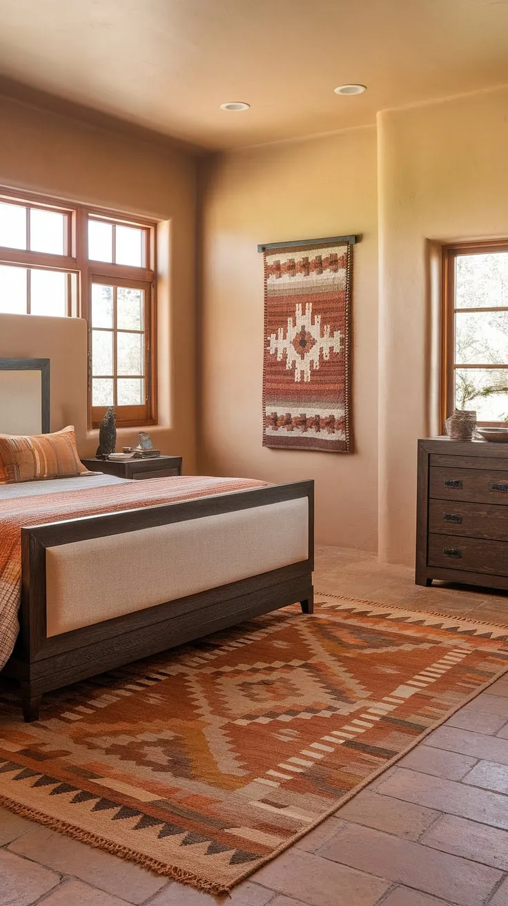 Wake up to breathtaking desert views in this Southwestern sanctuary. The rich textures and warm tones create a haven of tranquility, perfectly complemented by the handcrafted details and artisan-inspired decor. A sense of calm permeates the space, inviting you to unwind and embrace the beauty of the natural world.