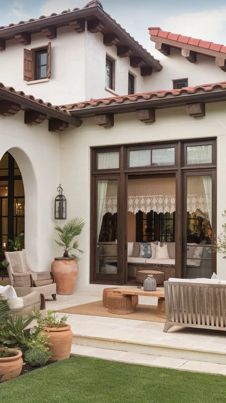 This enchanting Spanish Colonial home, where sunlight waltzes through lace-trimmed windows, beautifully marries old-world charm with modern comfort, creating a serene sanctuary.
