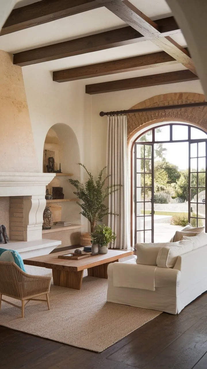 Awakening in this serene Spanish sanctuary, where light dances on handcrafted wooden floors and a gentle breeze whispers through the patio, feels like a dream of understated elegance.