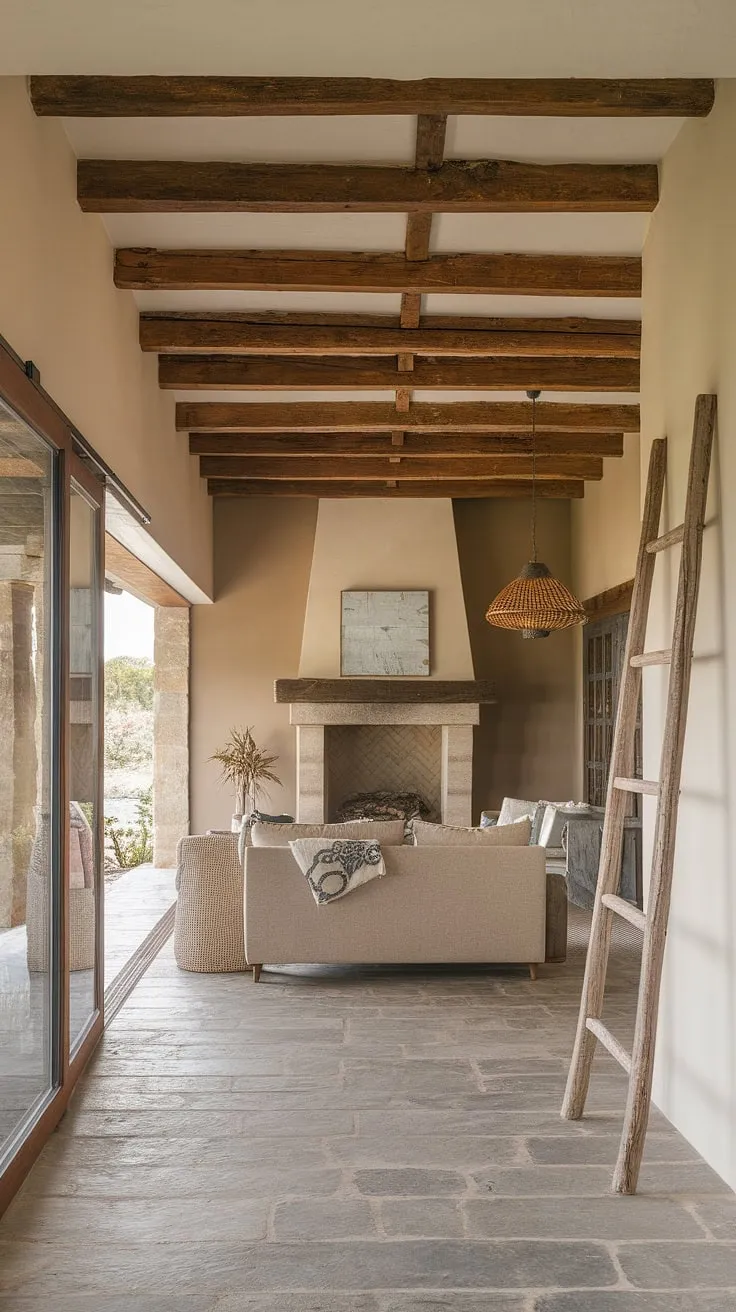 Modern Spanish ranch home design blends hacienda style interiors with comfortable living spaces and outdoor access