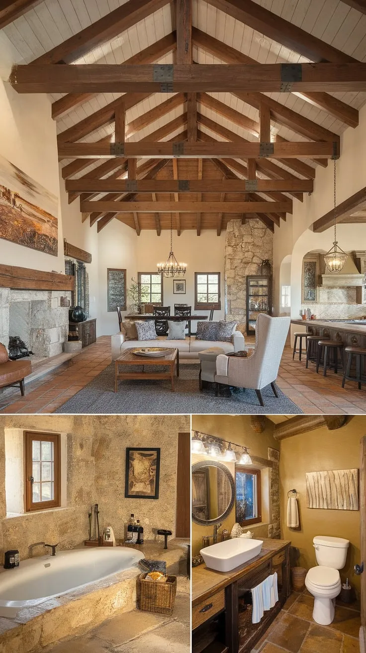 Elegant Spanish ranch home design blends modern amenities with hacienda-style charm