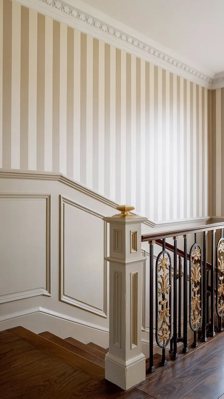 The serene elegance of this wainscoting hallway, with its light blue walls and dark wood floors, offers endless wainscoting ideas.  Imagine the possibilities: a wainscoting bedroom with a similar calming palette, or perhaps a more dramatic dining room wainscoting in a bolder color.  The clean lines and classic white wainscoting styles showcased here are inspiring for any DIY wainscoting project.