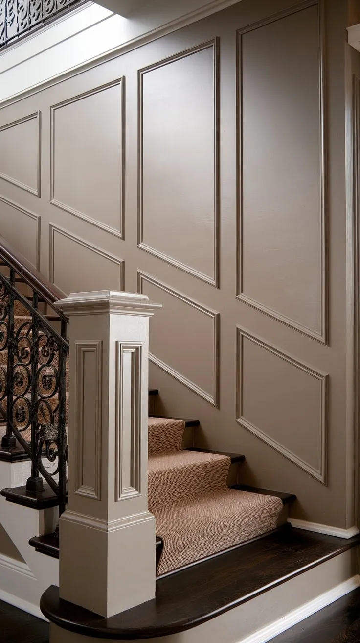 This wainscoting hallway is a dream. The crisp white wainscoting, extending halfway up the walls, creates a sense of refined sophistication.  Each door adds its own character, showcasing the versatility of wainscoting in different spaces – a wainscoting bedroom, a dining room wainscoting, or even a hallway like this one.  Find your perfect wainscoting ideas and explore various wainscoting styles, perhaps even tackling a DIY wainscoting project of your own.
