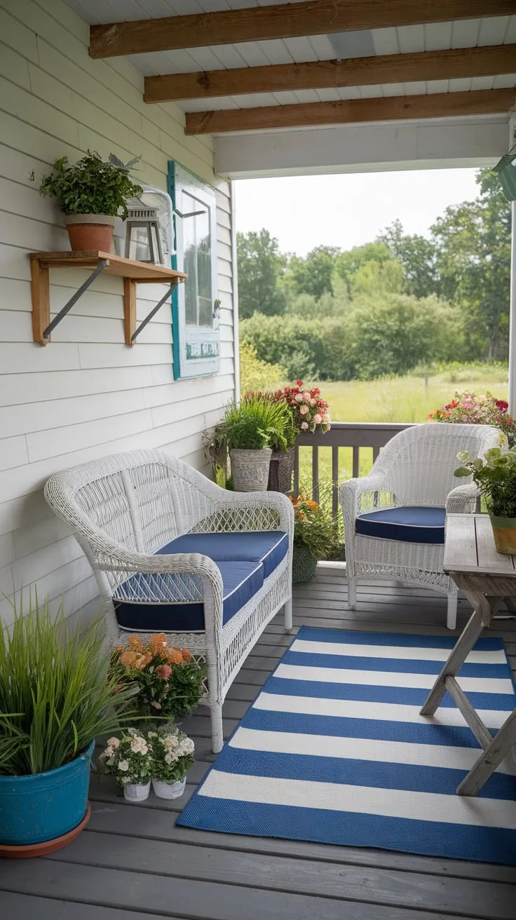 Charming Summer Vibes on a Cozy Front Porch