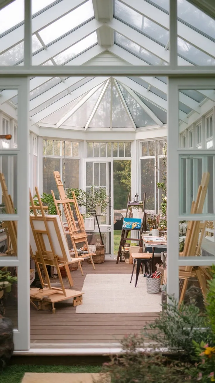 Where creativity blooms, bathed in sunlight.