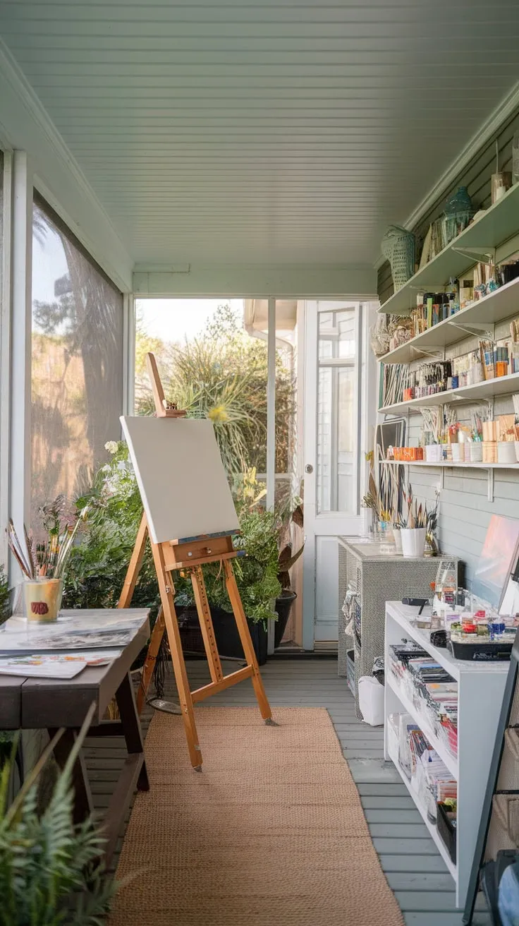 My sunroom sanctuary: paint, plants, and peace.