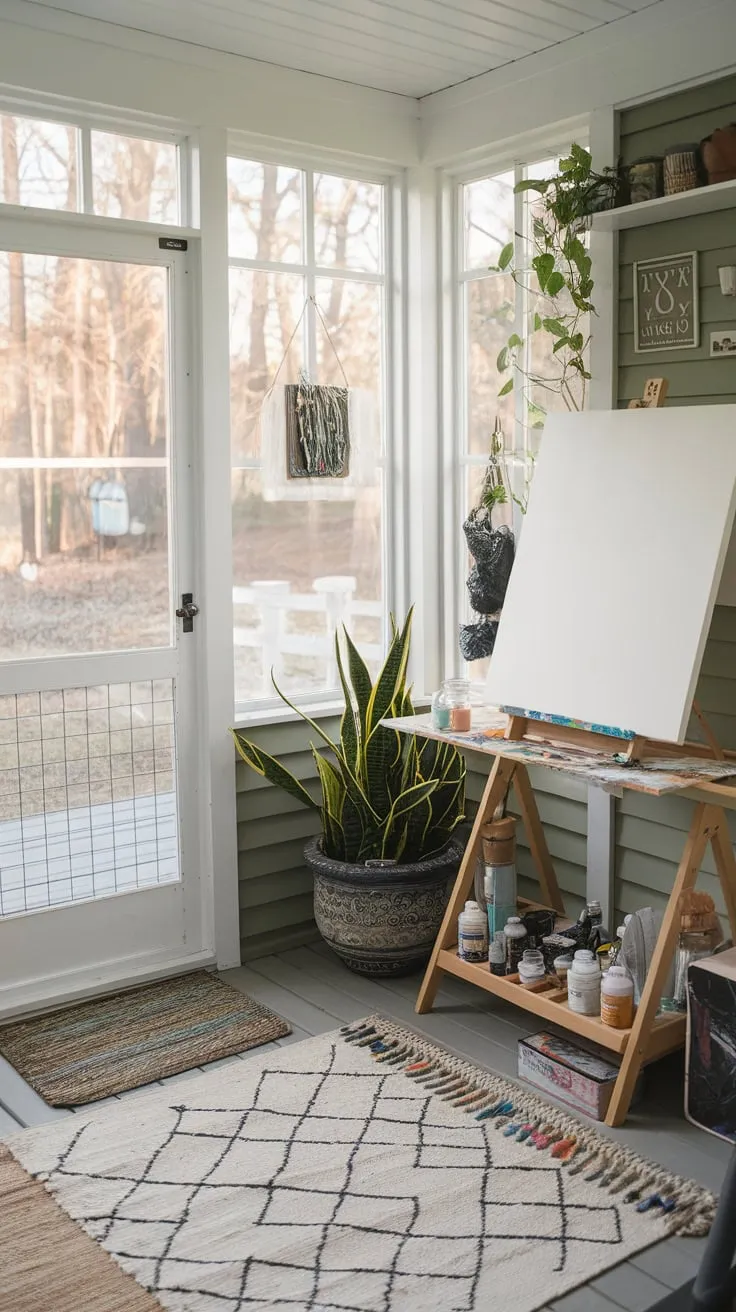 My sunroom studio: where creativity takes root.