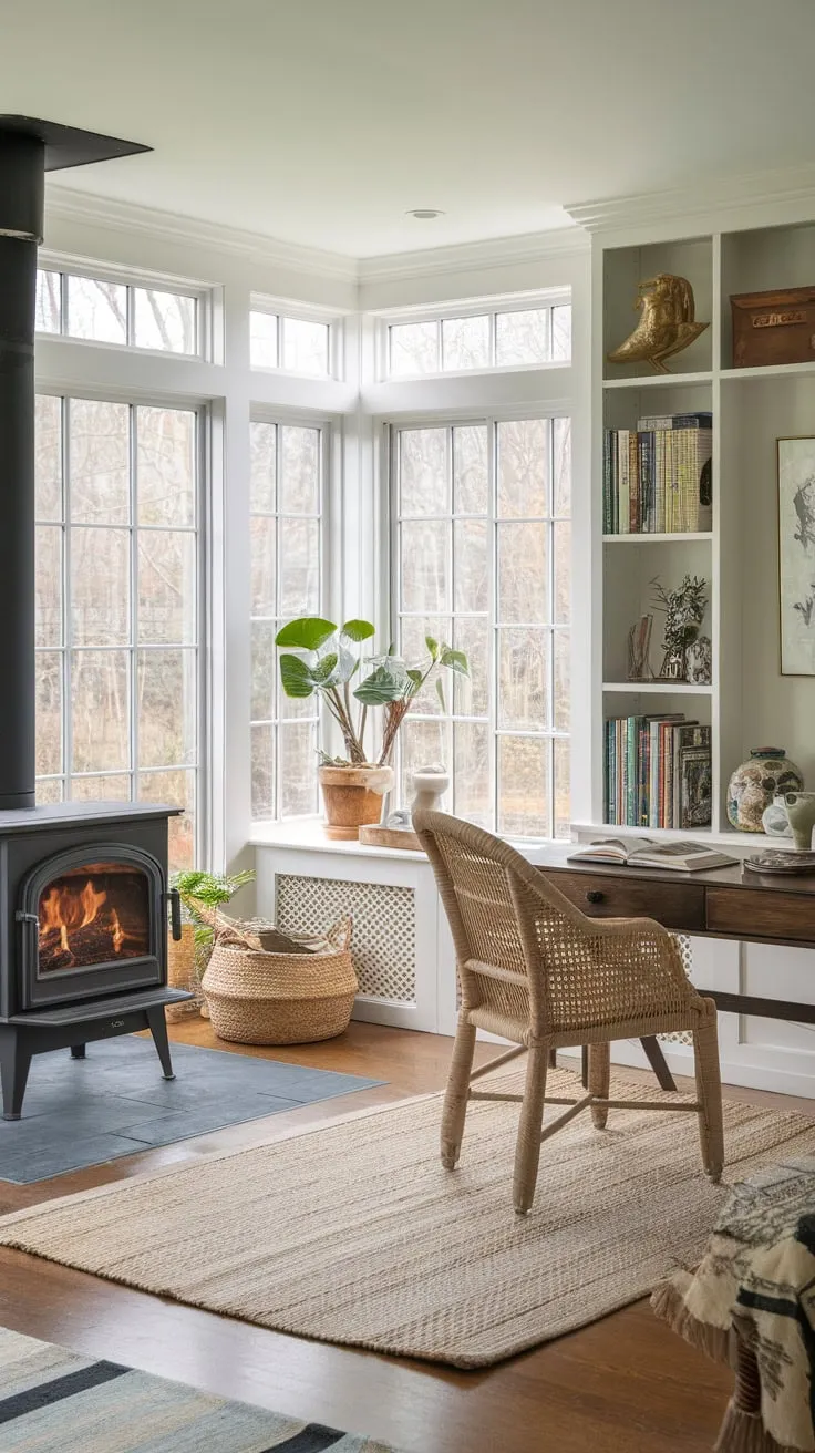 Sunroom serenity: where bedroom dreams meet sun-drenched mornings.