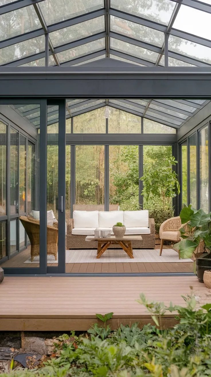 Sky-high serenity, framed in glass.