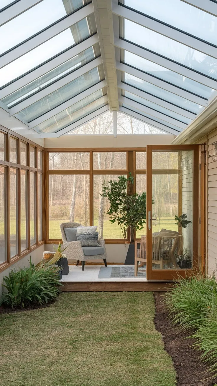 A skylight's embrace: where sun-drenched comfort meets stunning design.