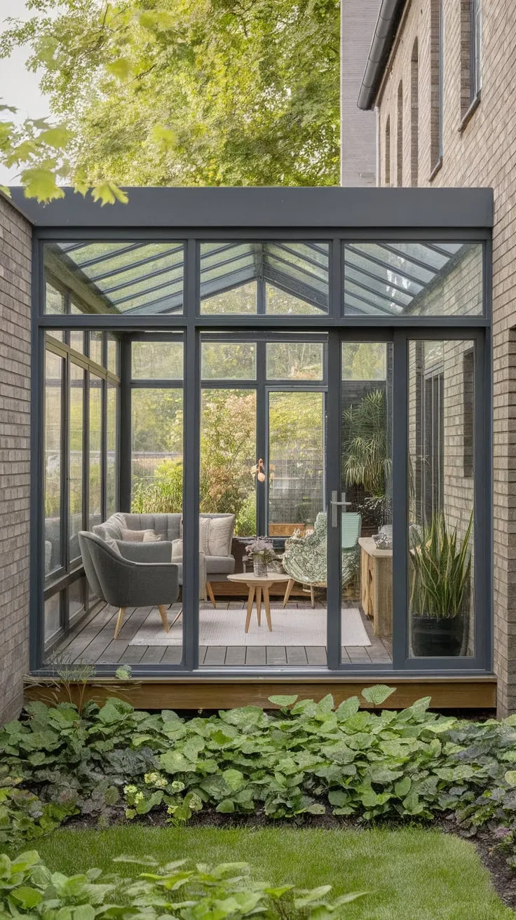 Sunlight streams through my glass ceiling, painting the garden onto the floor.