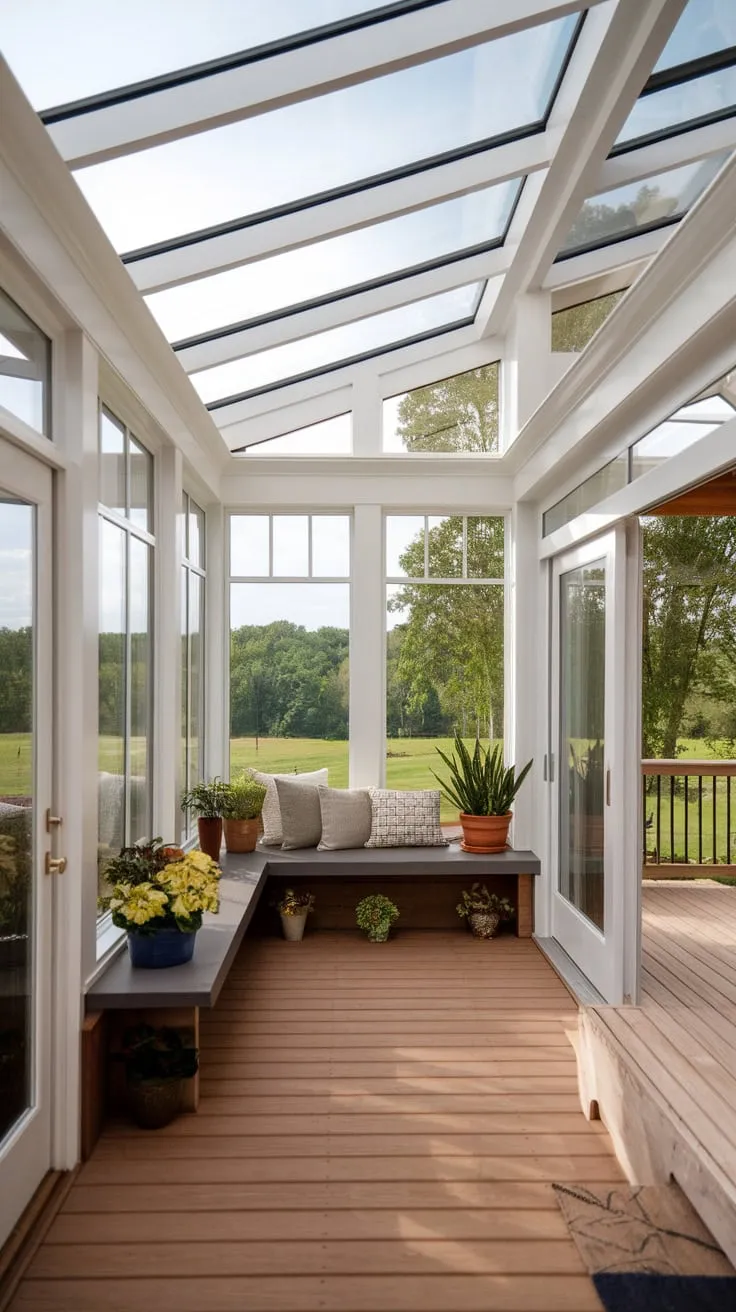 My sunroom's ceiling?  Pure sky.