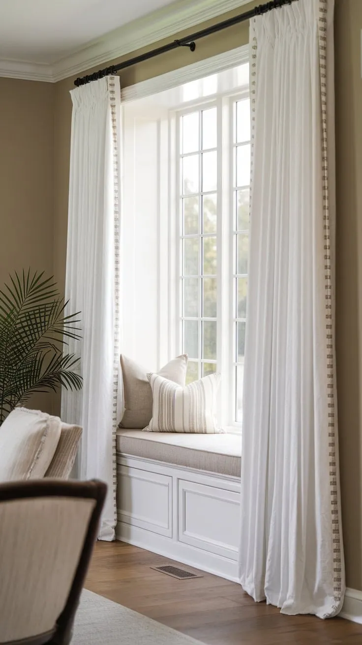 Beige and white stripes: the perfect backdrop for sun-drenched relaxation.