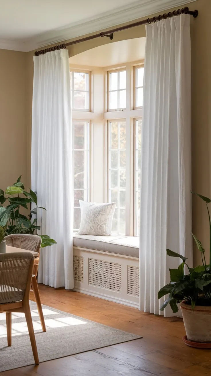 Sheer curtains, a sun-drenched seat, and the promise of quiet afternoons.