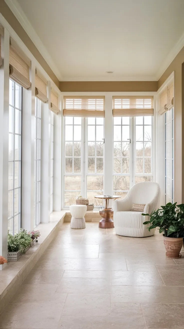 Let the light inspire your perfect sunroom curtain selection.