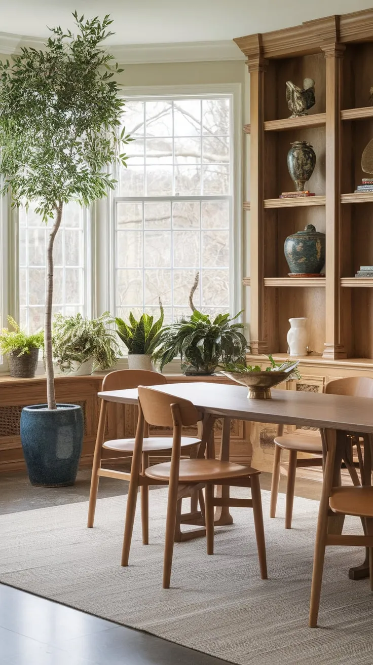 Sunlight, plants, and good company: the perfect sunroom dining recipe.
