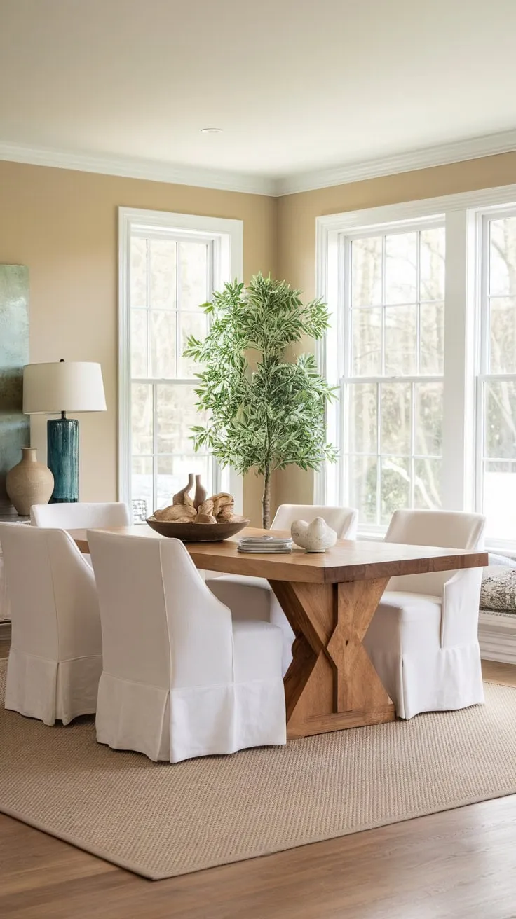 Sunlight, style, and suppers: this sunroom dining room is pure bliss.