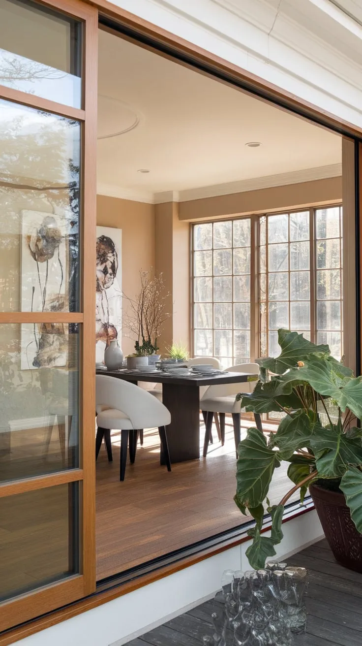 Sunlight and style collide in this sunroom dining haven.