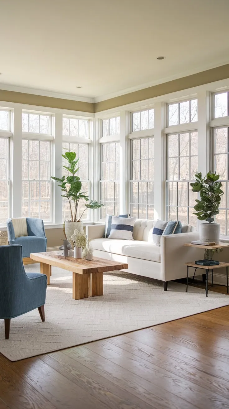 Sunroom entryway: where indoor comfort meets outdoor light.