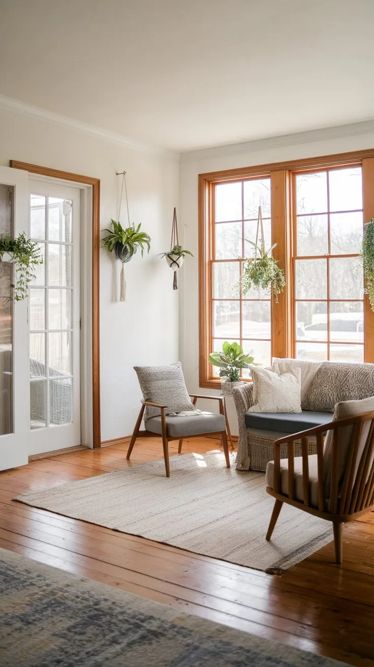Sun-drenched entryway, where indoor comfort meets outdoor serenity.