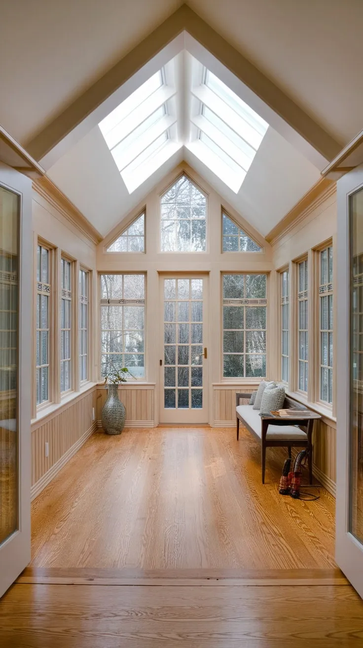 Sunroom entryway: where indoor comfort meets outdoor bliss.