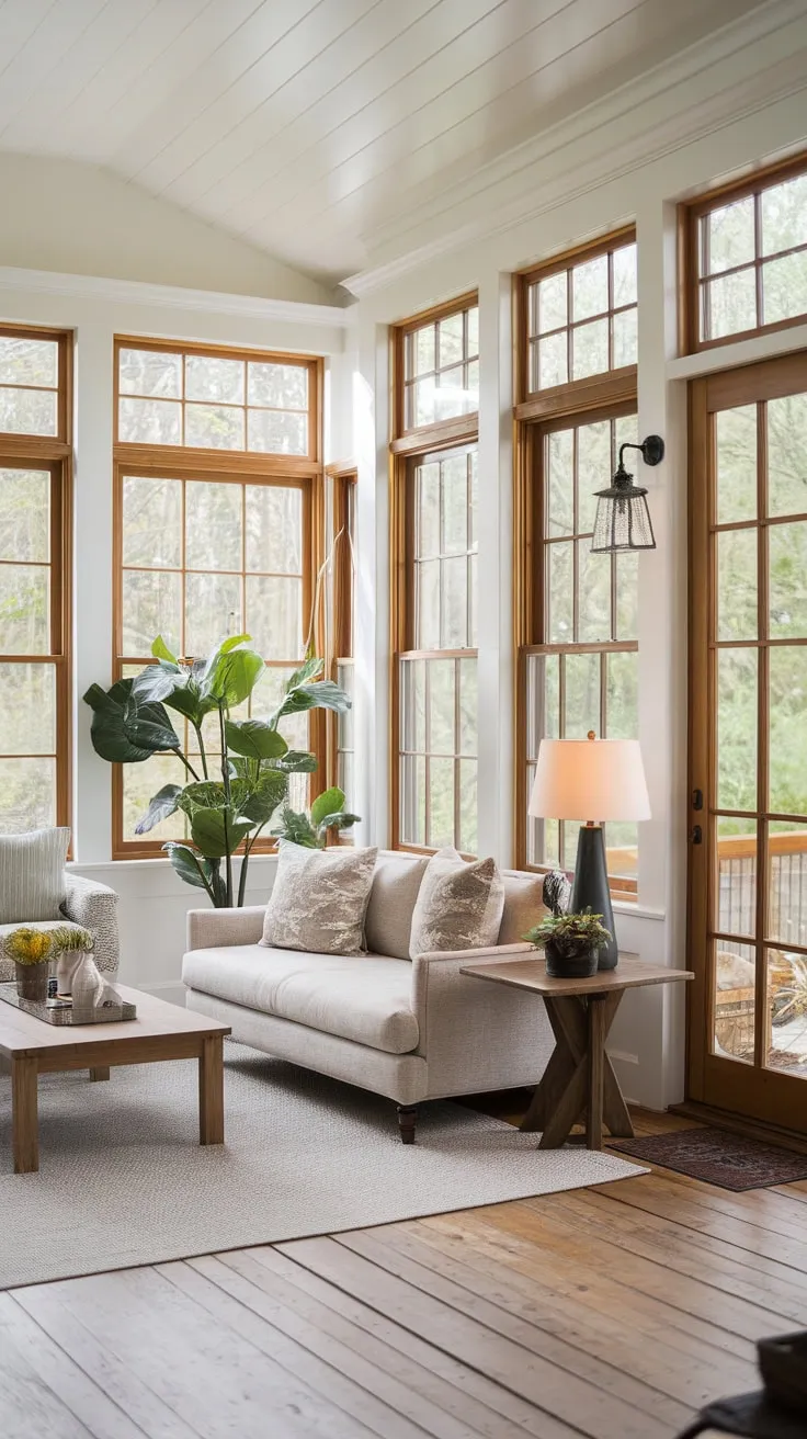 Where sunlight streams in and tranquility begins: welcome to your sunroom entryway.
