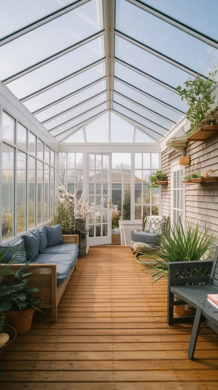 Warmth underfoot, sunshine overhead: the perfect sunroom floor.