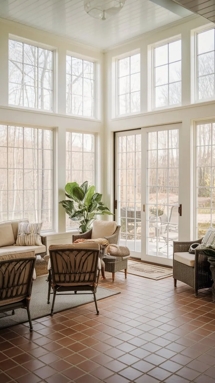 Tiled floors: the perfect foundation for four seasons of sunshine.