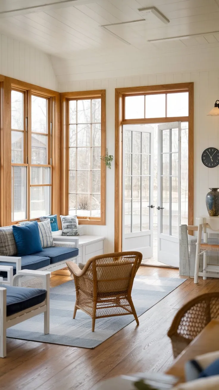 Sunroom serenity: furniture perfectly placed for relaxation.