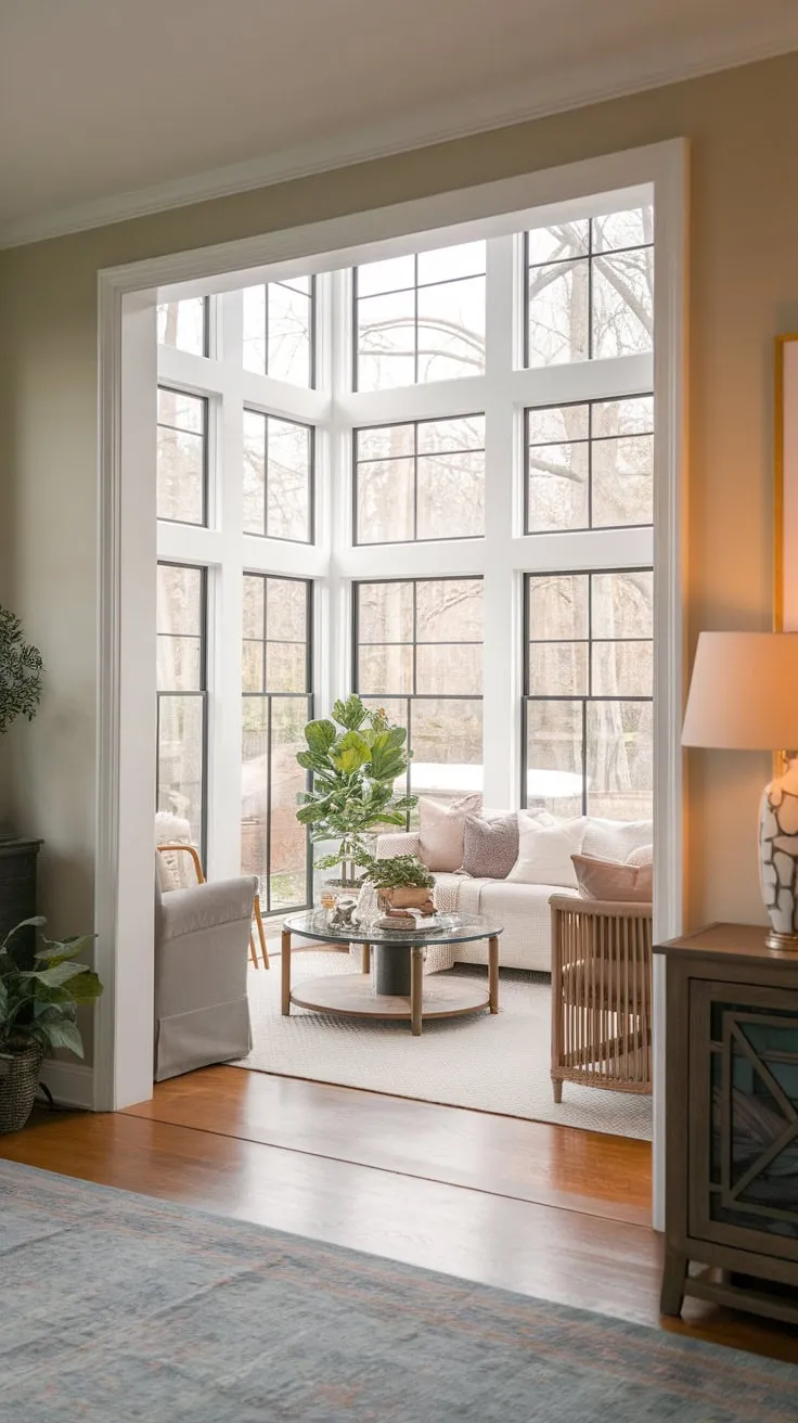 Where indoor coziness meets outdoor light.