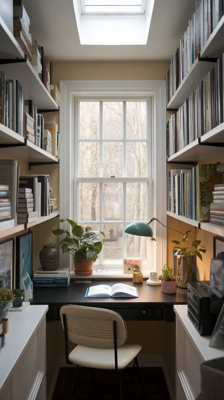 Maximize sunlight, minimize clutter: sunroom office goals.
