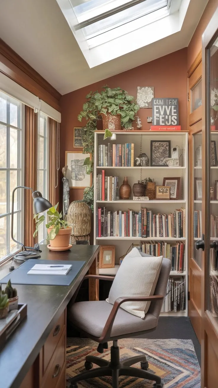 Sunshine, books, and productivity: my small space, big dreams sunroom office.