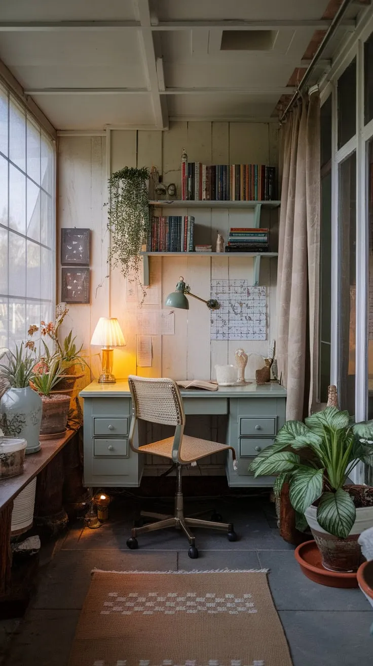 Productivity blooms in this sun-drenched sanctuary.
